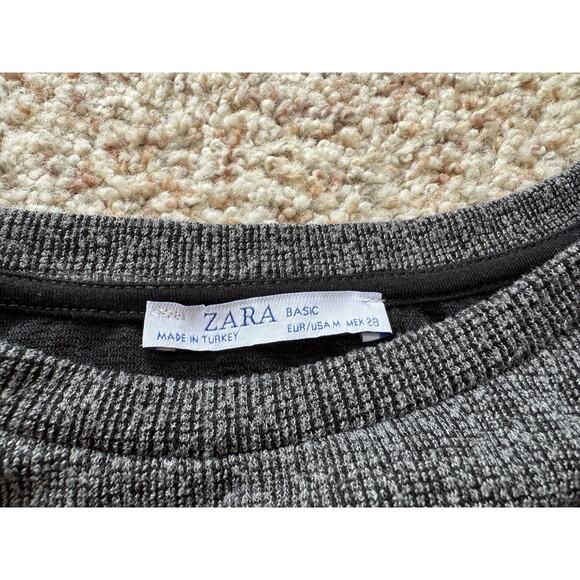 ZARA Basics short sleeved. T shirt Dress, size medium, Dark Gray - Picture 6 of 7